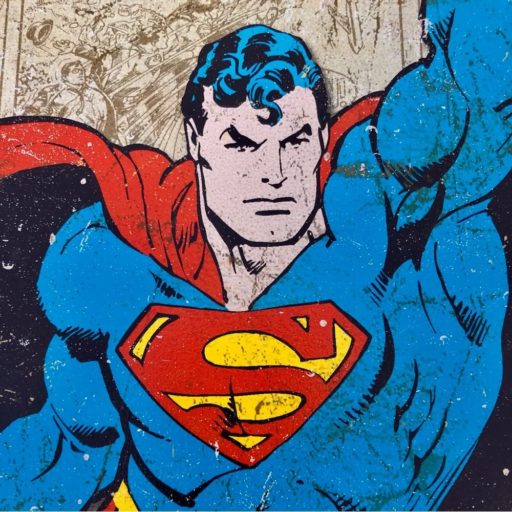 DC Comics Superman Metal Art Decor advertising tin wall plaque